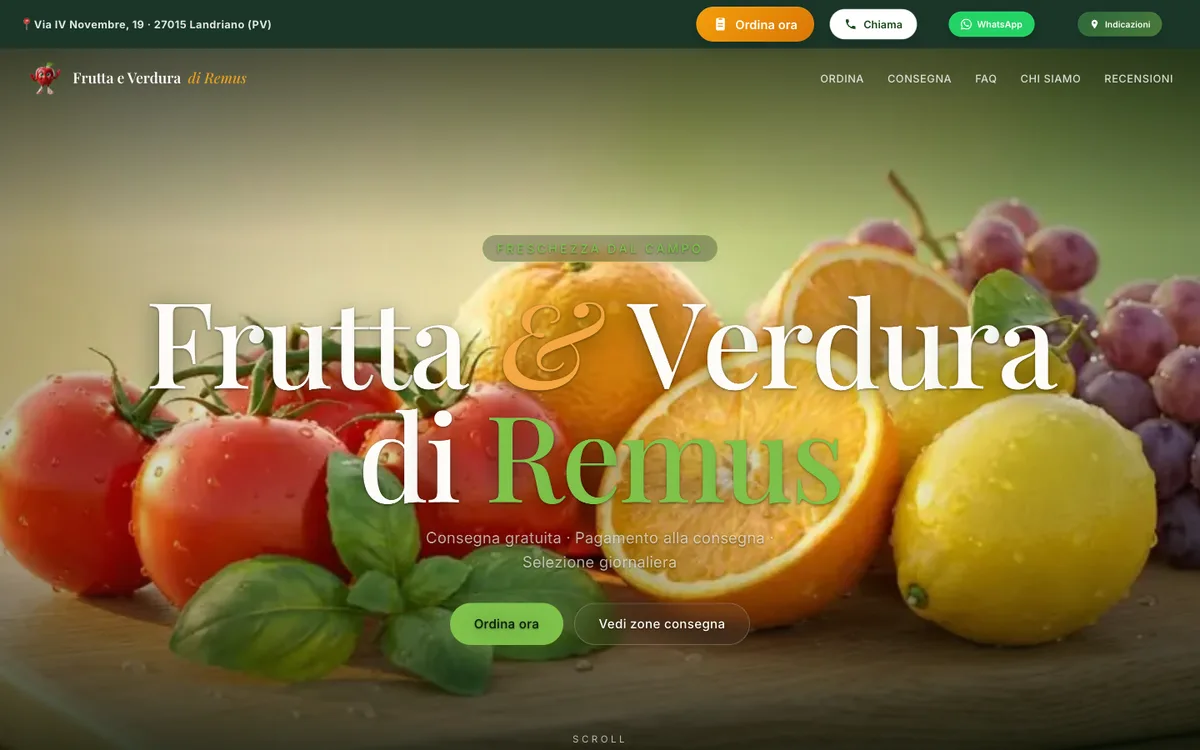 Homepage di Frutta e Verdura di Remus